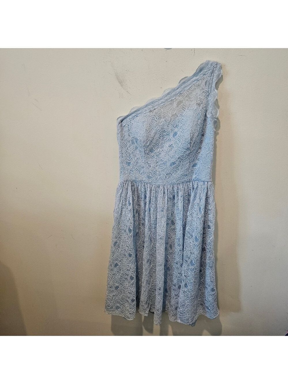 Light In The Box Women's Floral Lace One-Shoulder A-line Dress, Size 4/6